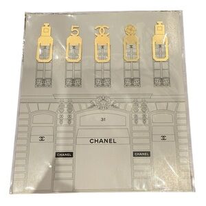 CHANEL Beaute Gold 5 PC Bookmark Collection